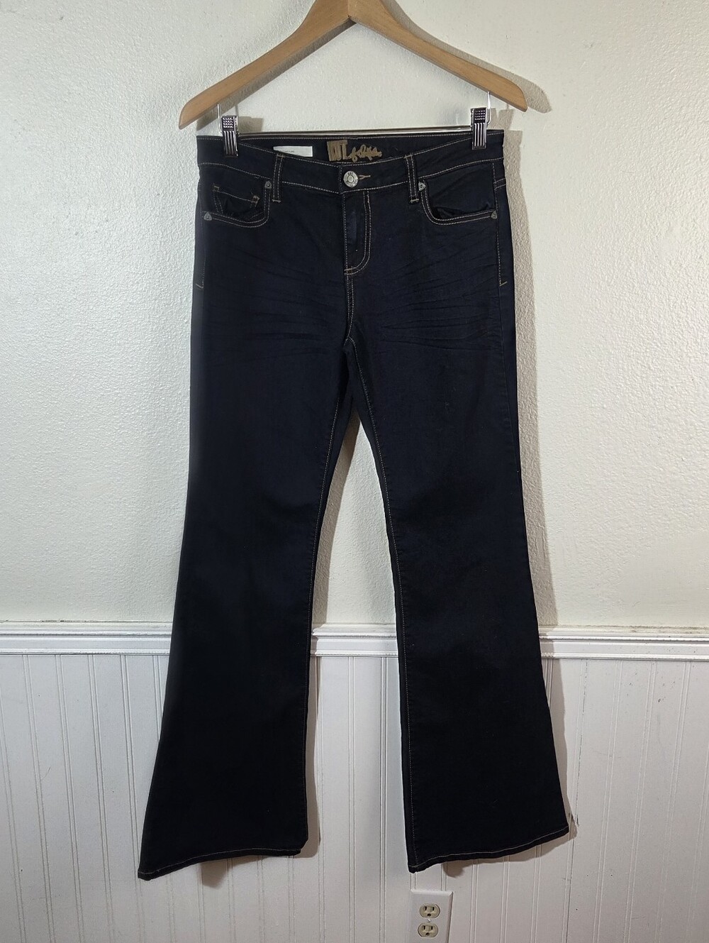 KUT from the Kloth Ali Fit & Flare Jeans Women's Size 6 Dark Indigo Stretch